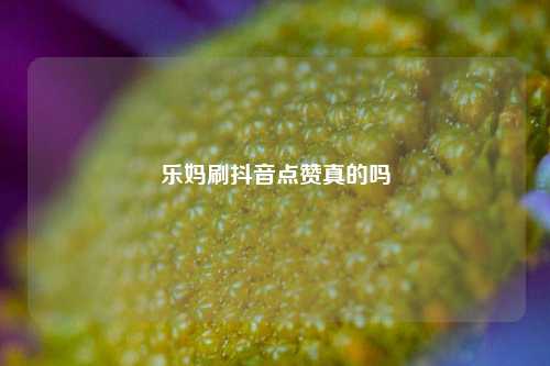 乐妈刷抖音点赞真的吗