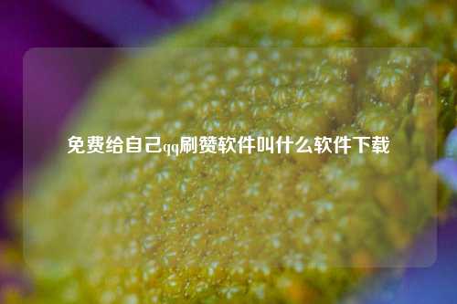 免费给自己qq刷赞软件叫什么软件下载