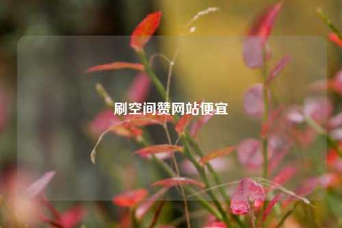 刷空间赞网站便宜